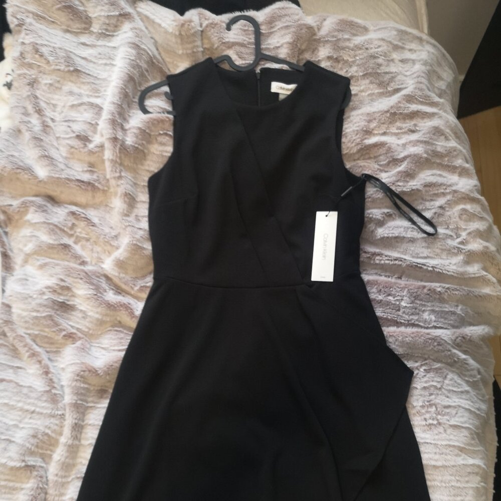 NWT Black Calvin Klein Dress, Size 6